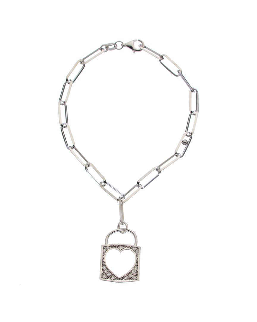 Meshmerise 18k Over Silver 0.14 Ct. Tw. Diamond Bangle