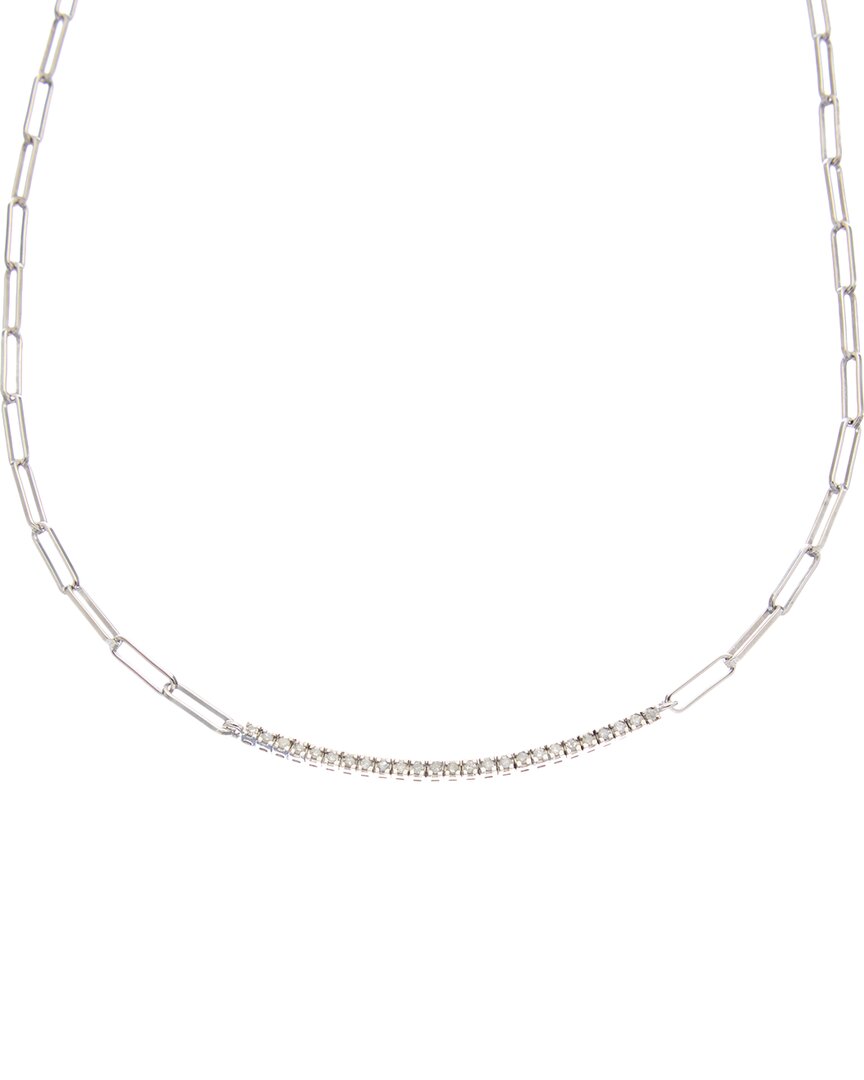 Meshmerise 18k Over Silver 0.33 Ct. Tw. Diamond Necklace