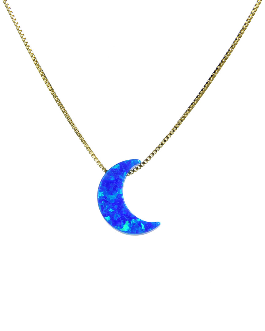 Eye Candy La Silver Opal Moon Necklace