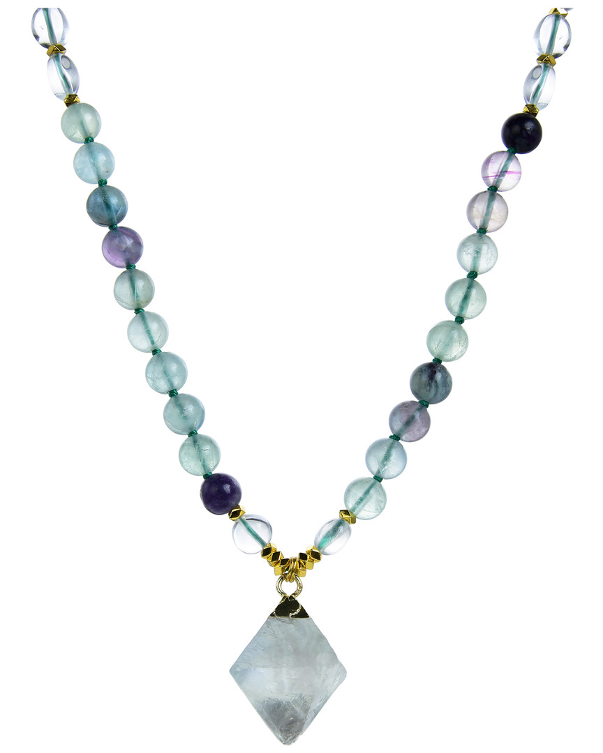Eye Candy La Rainbow Fluorite Knotted Necklace