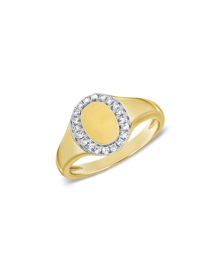 Sabrina Designs 14k 0.10 Ct. Tw. Diamond Signet Pinky Ring