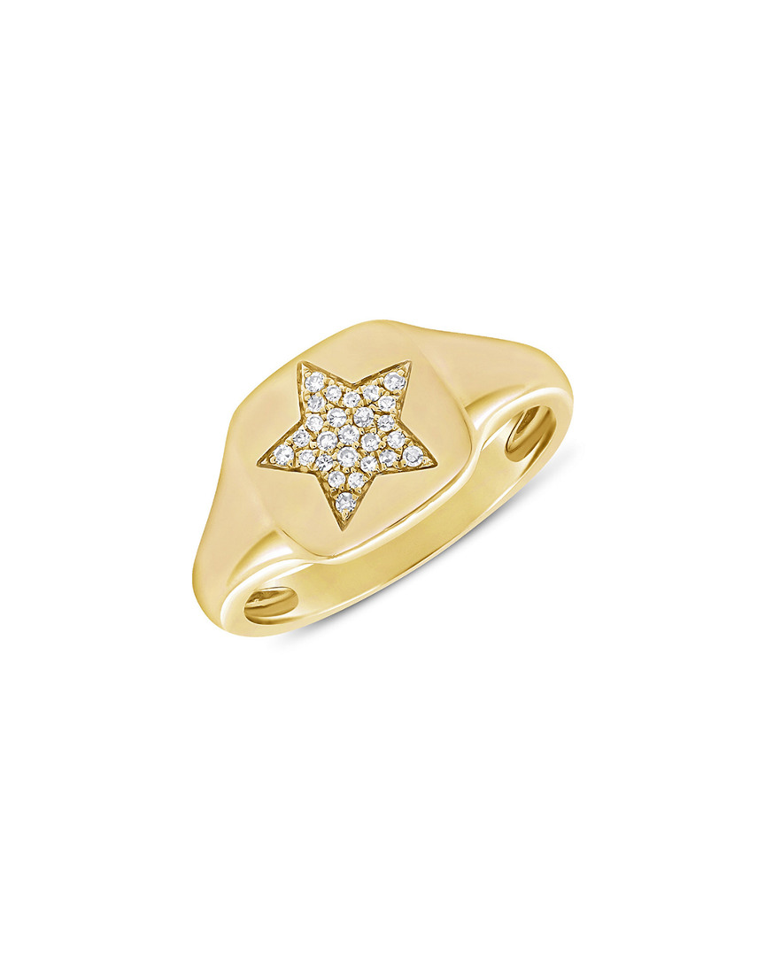 Sabrina Designs 14k 0.07 Ct. Tw. Diamond Signet Ring