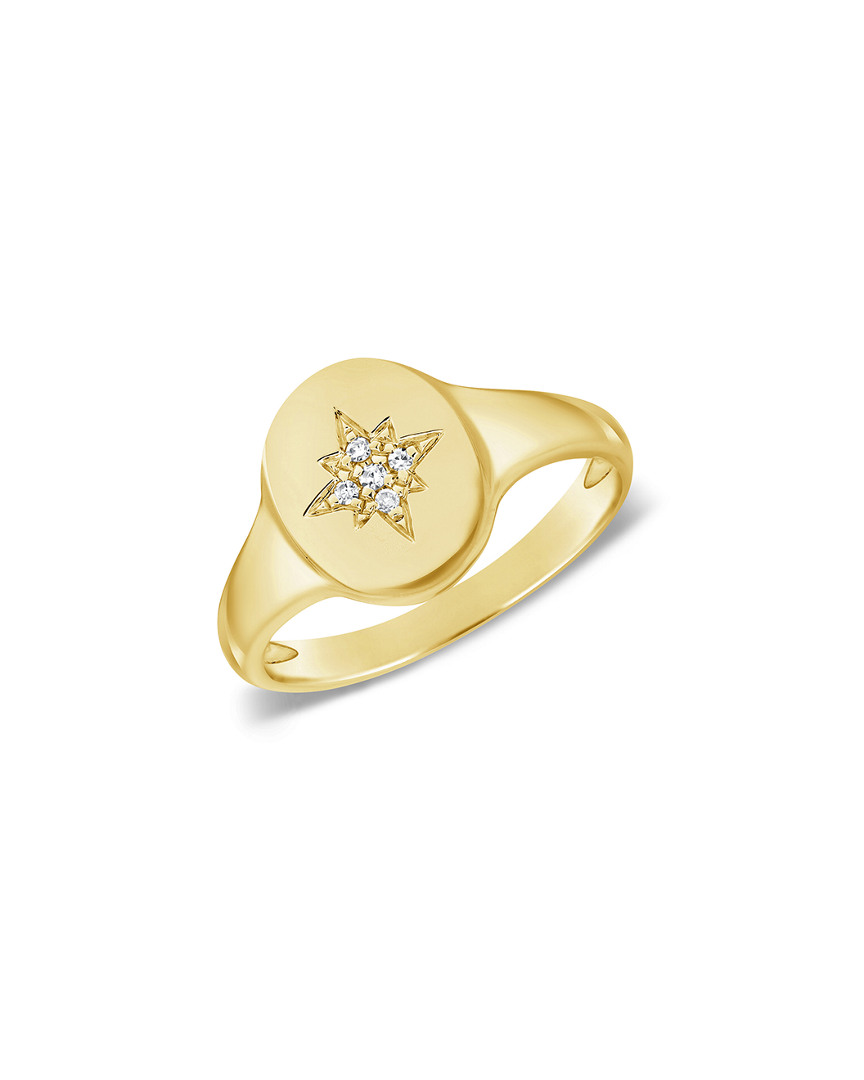 Sabrina Designs 14k 0.07 Ct. Tw. Diamond Signet Ring