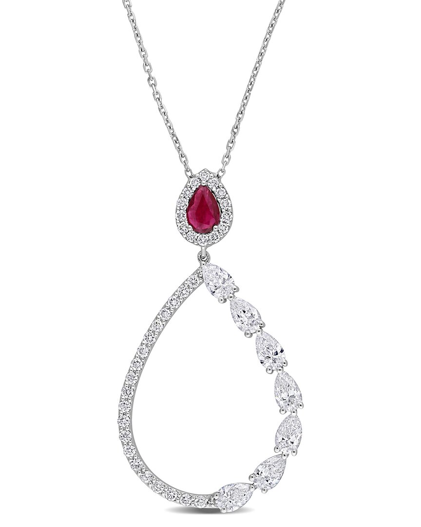 Shop Rina Limor 18k 2.61 Ct. Tw. Diamond & Ruby Necklace