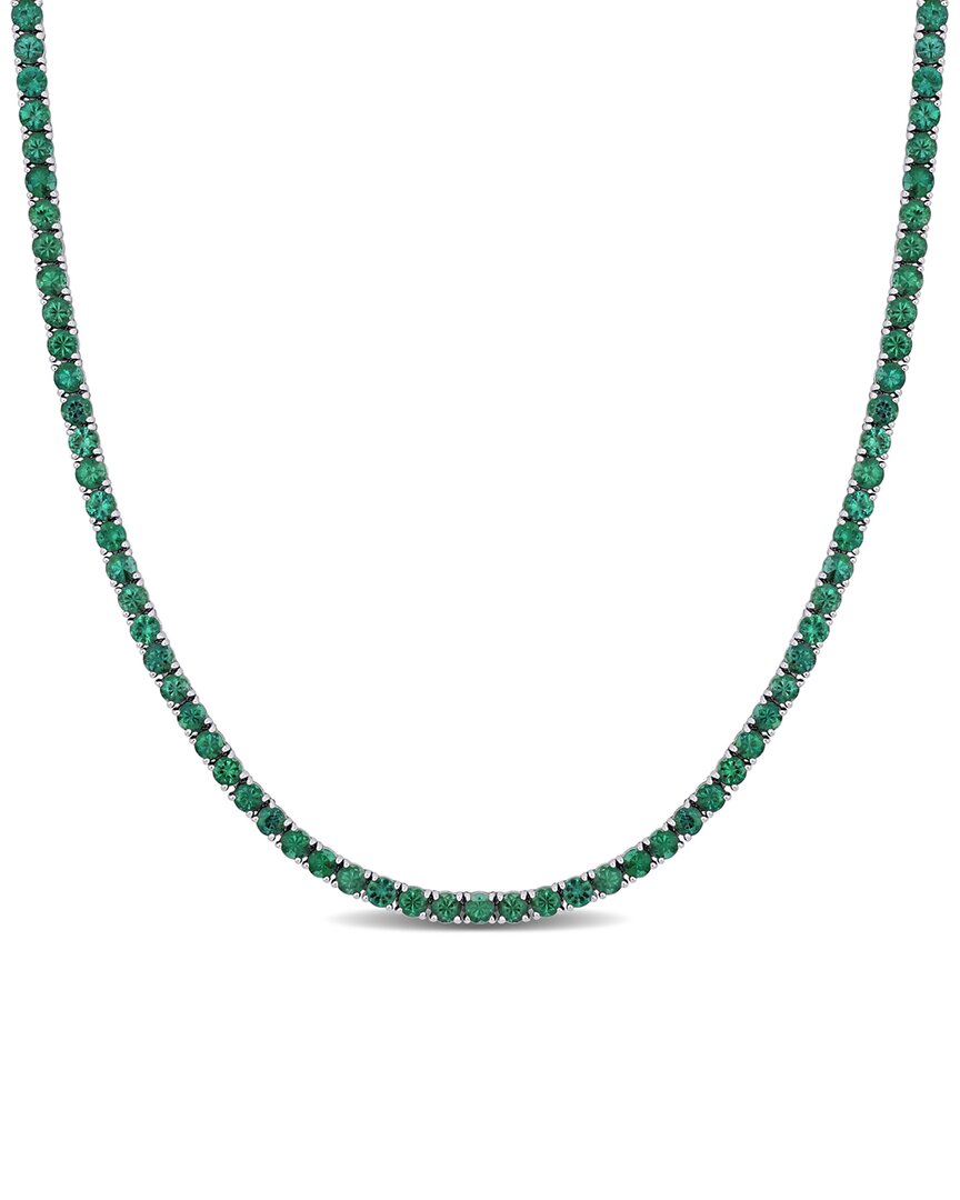 Shop Rina Limor 14k 8.91 Ct. Tw. Emerald Tennis Necklace