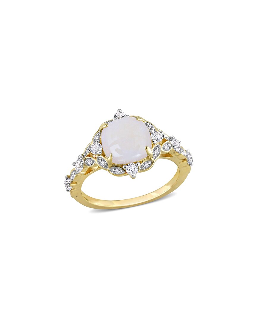 Shop Rina Limor 10k 1.85 Ct. Tw. Diamond & Gemstone Halo Ring