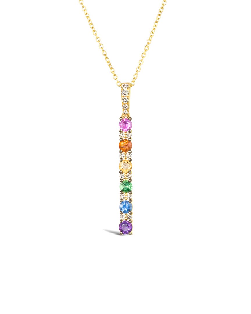 Le Vian ® Multicolor 14k 0.71 Ct. Tw. Diamond & Ruby Pendant