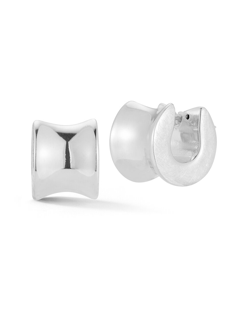 Sphera Milano Silver Hollow Concave Chunky Hoops