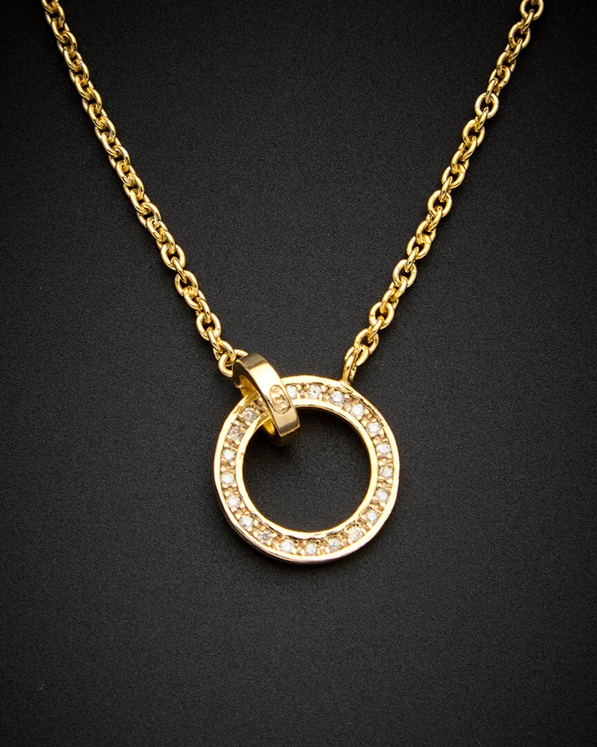 Italian Gold Over Silver 0.20 Ct. Tw. Diamond Necklace