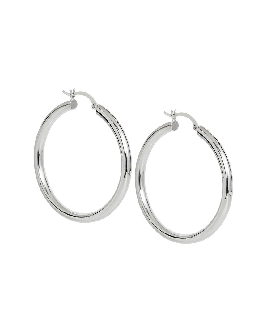 Savvy Cie Silver Plated Chubby Hoops
