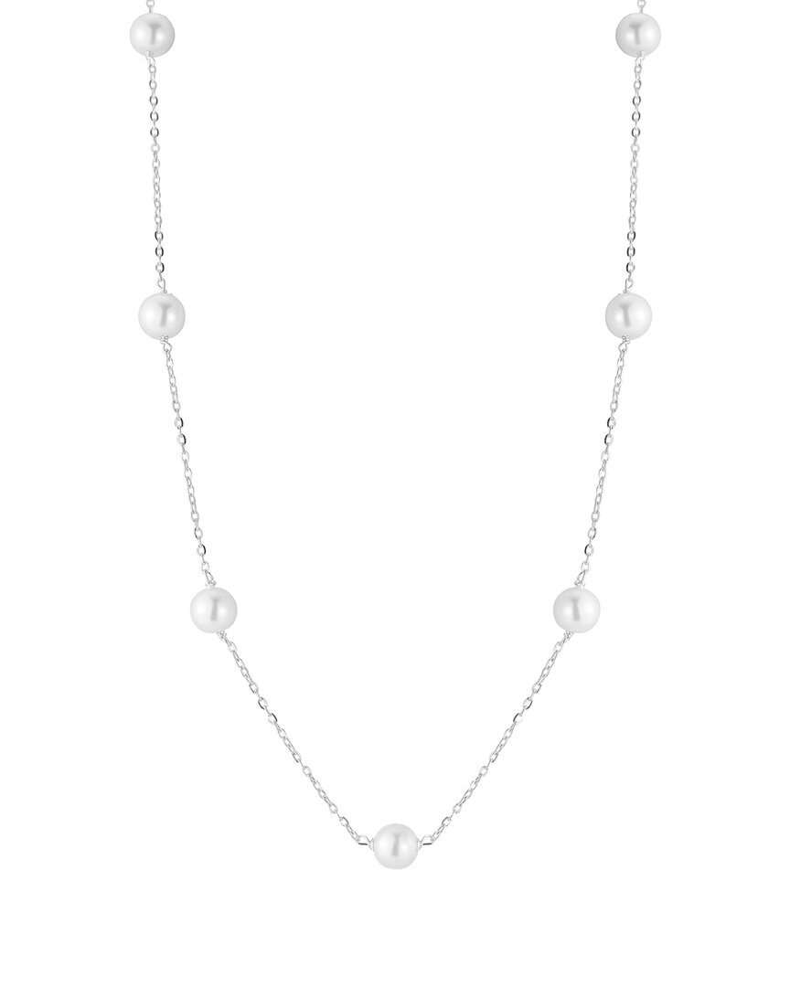 Shop Sphera Milano Silver 6mm Pearl Station Choker Necklace