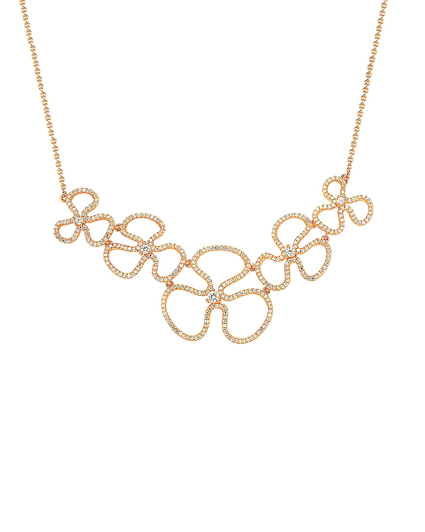 Suzy Levian Cz Jewelry Suzy Levian Rose Gold Vermeil Cz Necklace