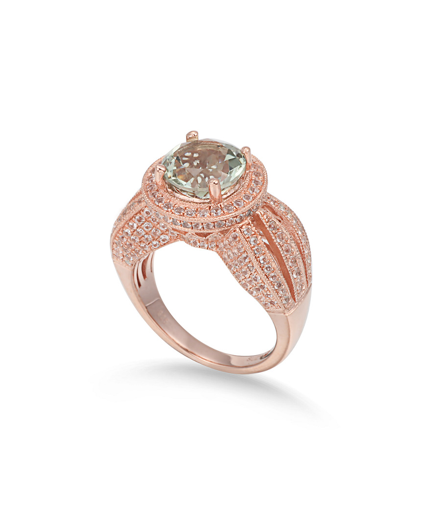 Suzy Levian Rosed Silver 4.53 Ct. Tw. Gemstone Statement Ring
