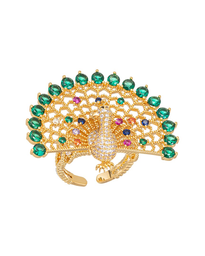 Eye Candy La The Luxe Collection Cz Peacock Ring