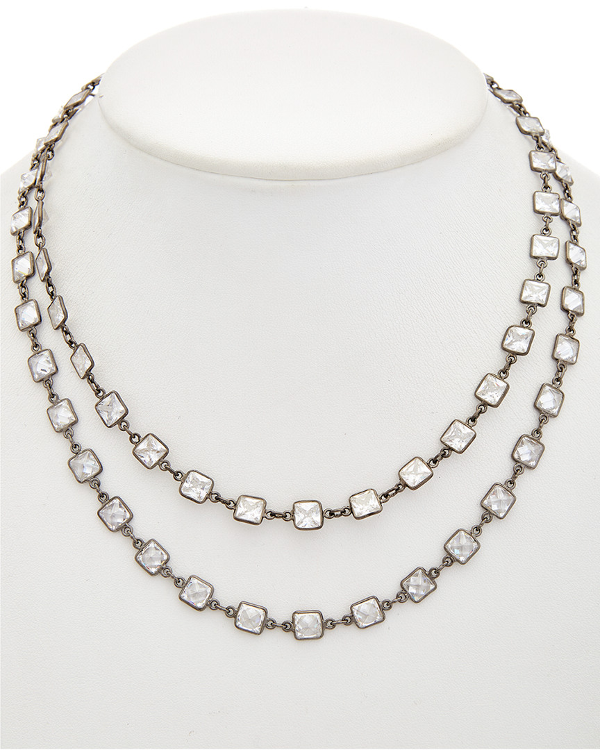 RACHEL REINHARDT RACHEL REINHARDT PLATED SILVER CZ LAYERED NECKLACE