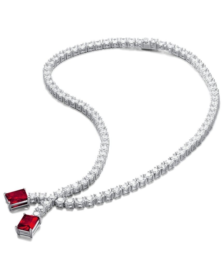 Genevive Silver Tennis Necklace