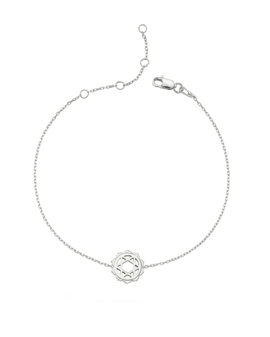 Amorium Silver Cz Heart Chakra Bracelet