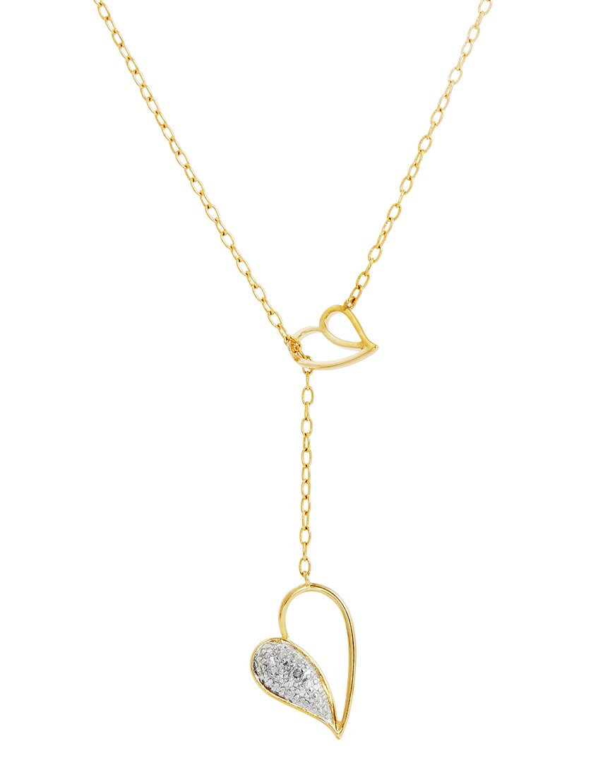 Savvy Cie Silver Diamond Lariat Necklace
