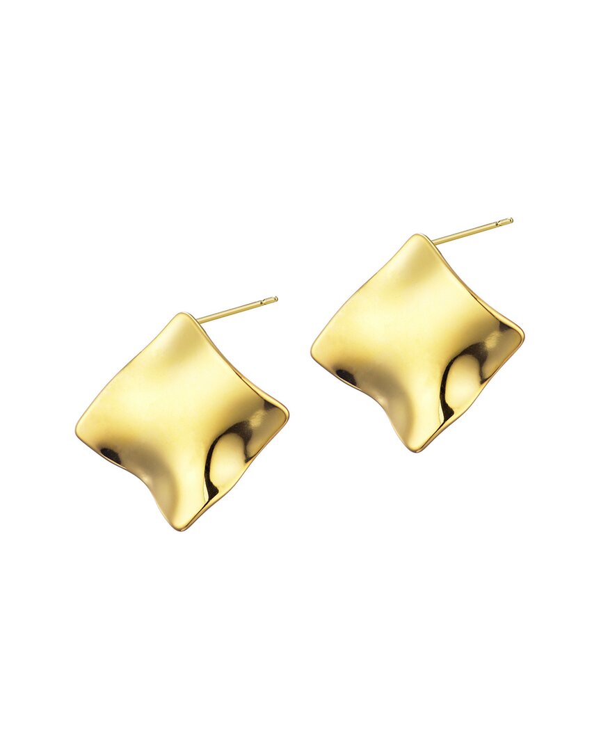 Adornia Tarnish Resistant 18k Gold Plated Wave Stud Earrings