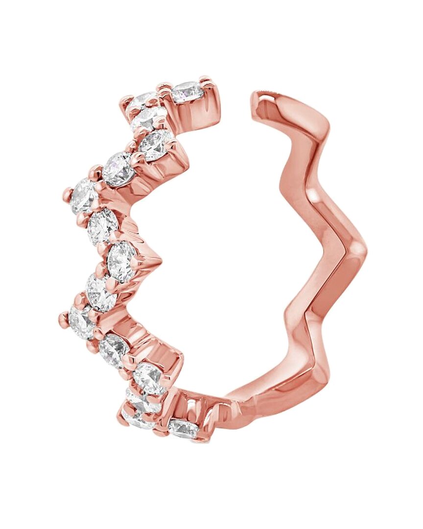 Diana M. Fine Jewelry 14K Rose Gold 0.22 ct. tw. Diamond Cuff Earrings