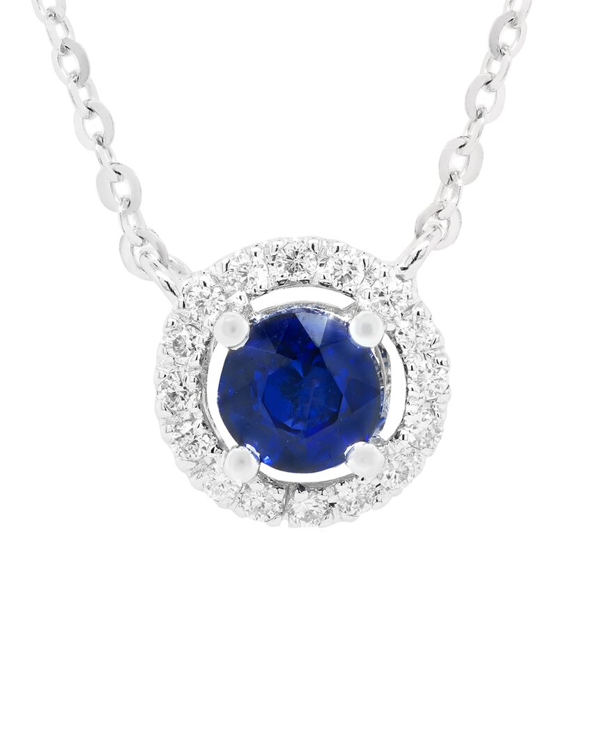Diana M. Fine Jewelry 14K 0.72 ct. tw. Diamond & Sapphire Pendant