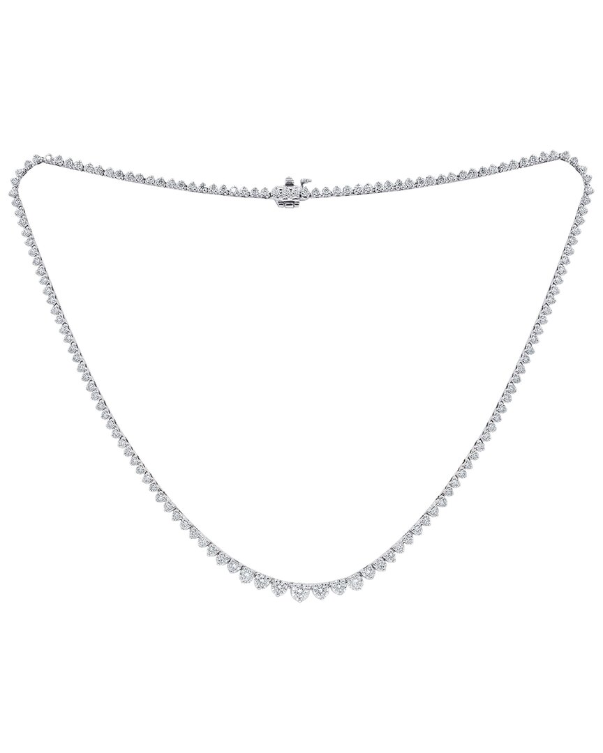 Shop Diana M. Fine Jewelry 14k 6.50 Ct. Tw. Diamond Graduated Tennis Necklace