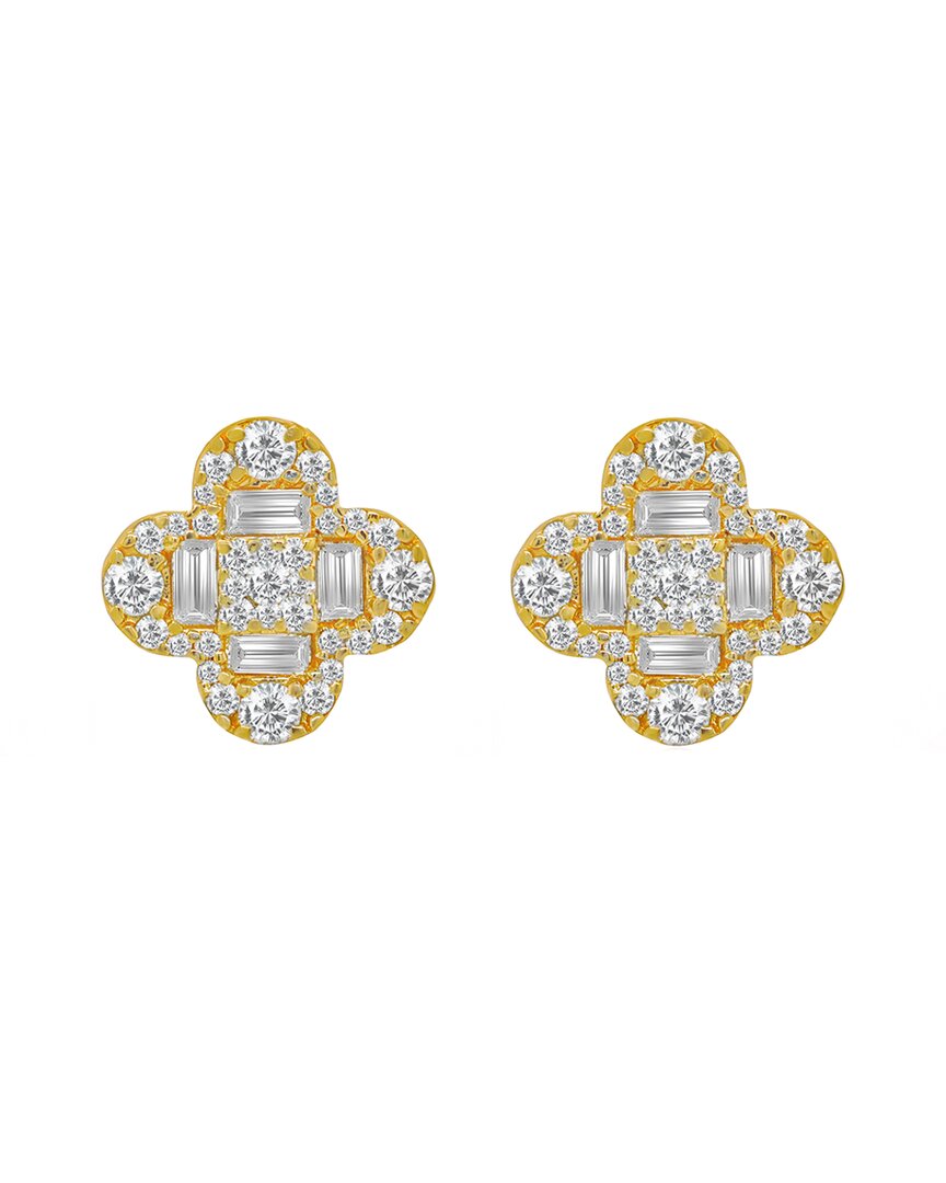 Shop Diana M. Fine Jewelry 14k 1.30 Ct. Tw. Diamond Earrings In Gold
