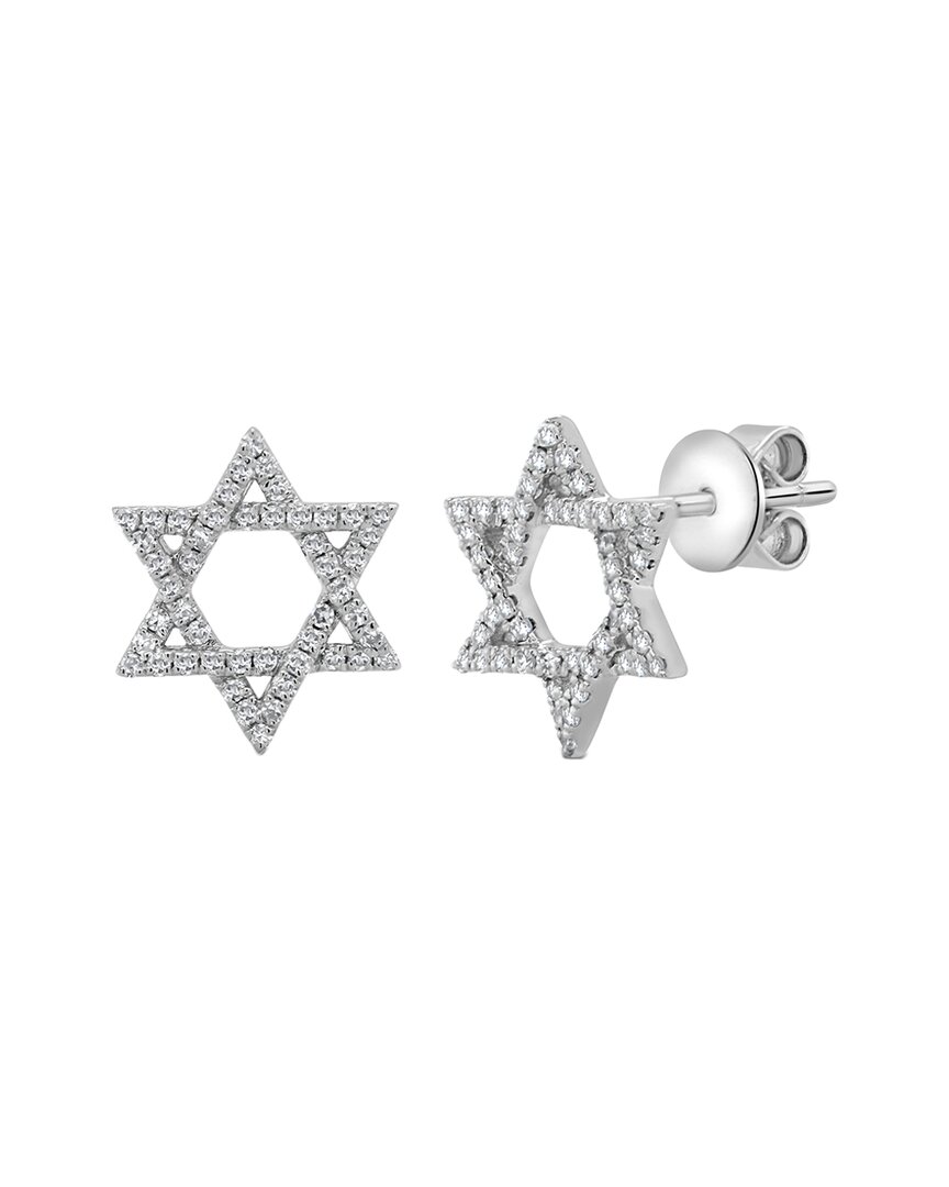 Sabrina Designs 14k 0.21 Ct. Tw. Diamond Star Of David Earrings