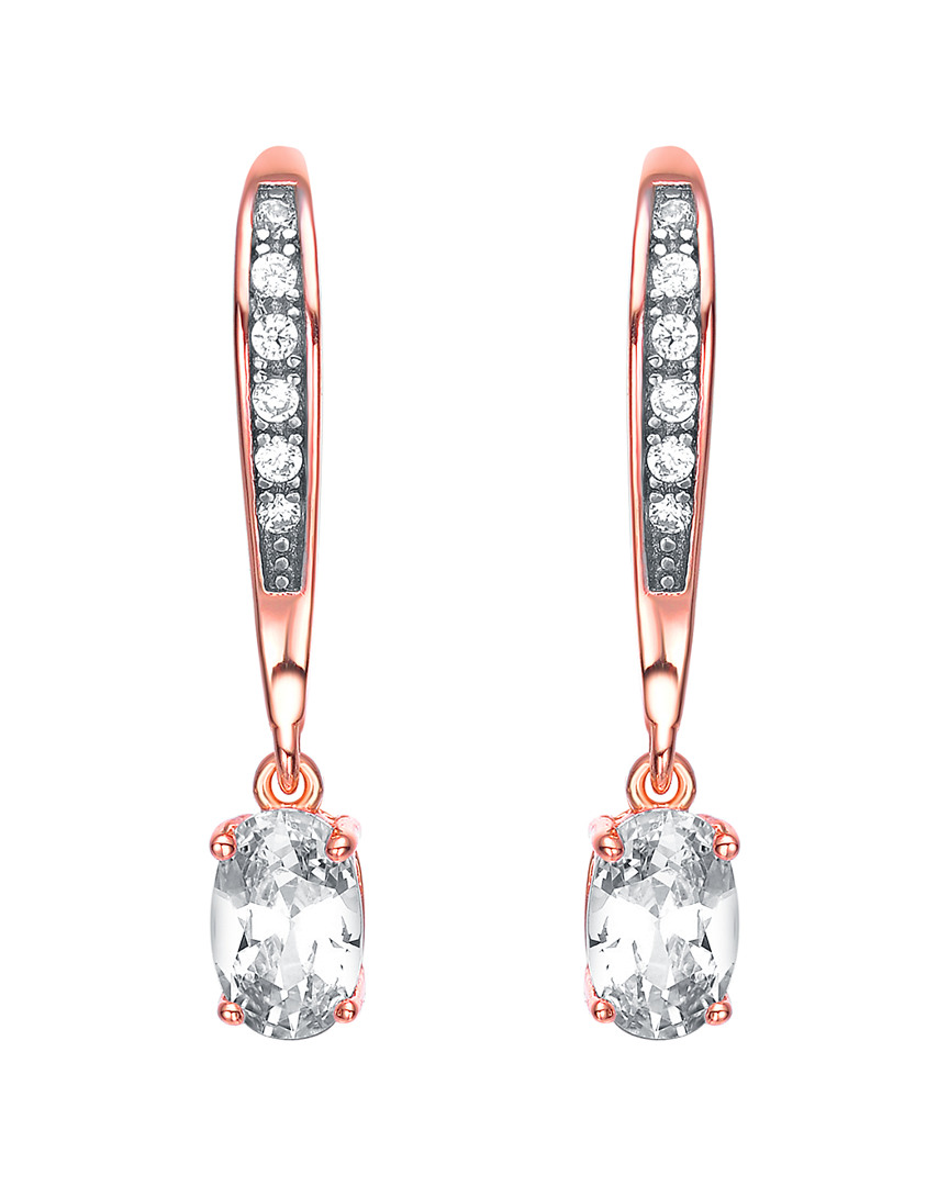 Genevive 18k Rose Gold Vermeil Earrings