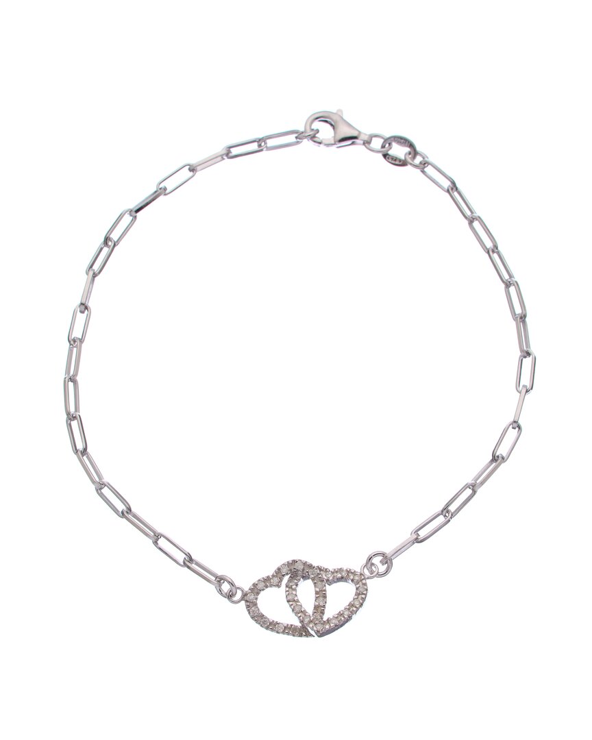 Meshmerise 18k Over Silver 0.12 Ct. Tw. Diamond Bracelet
