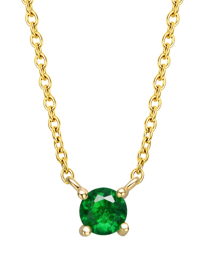 Rachel Glauber 14k Plated Cz Necklace