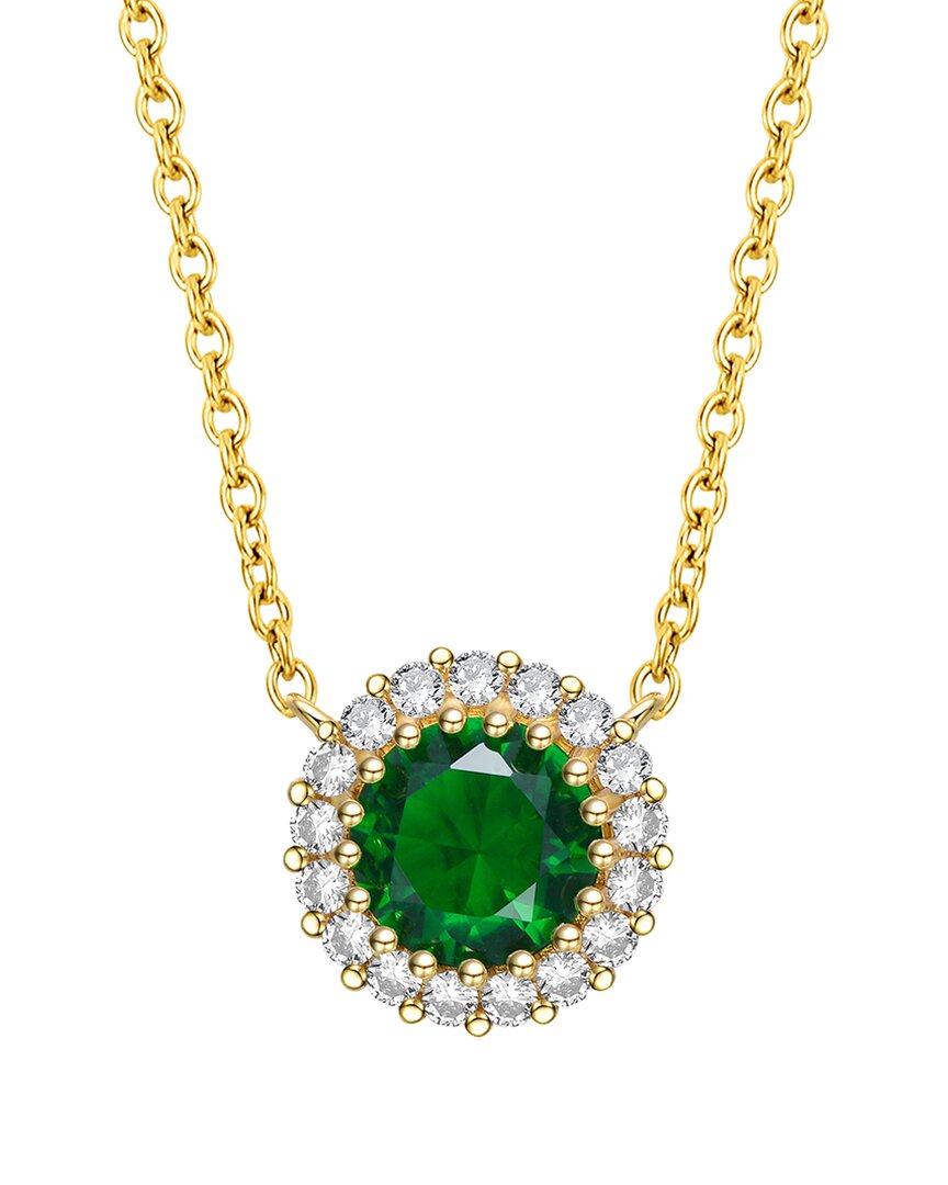 Rachel Glauber 14k Plated Cz Necklace