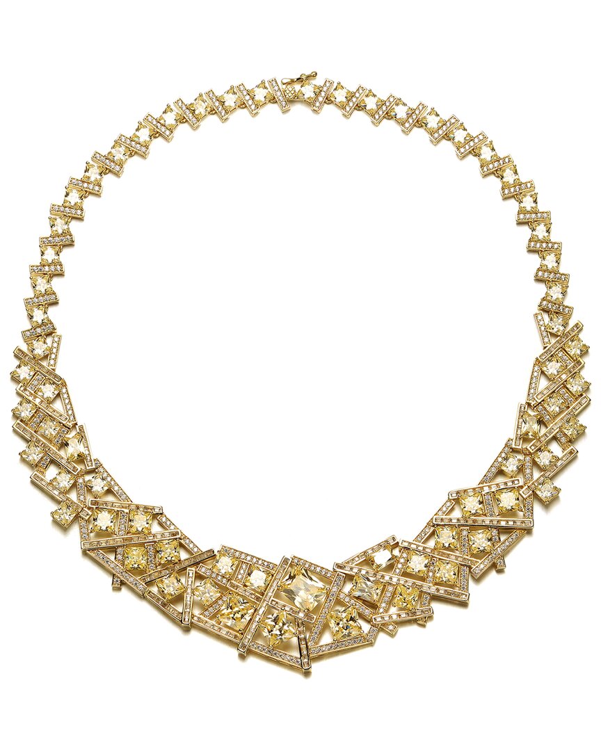 Rachel Glauber 14k Plated Cz Necklace