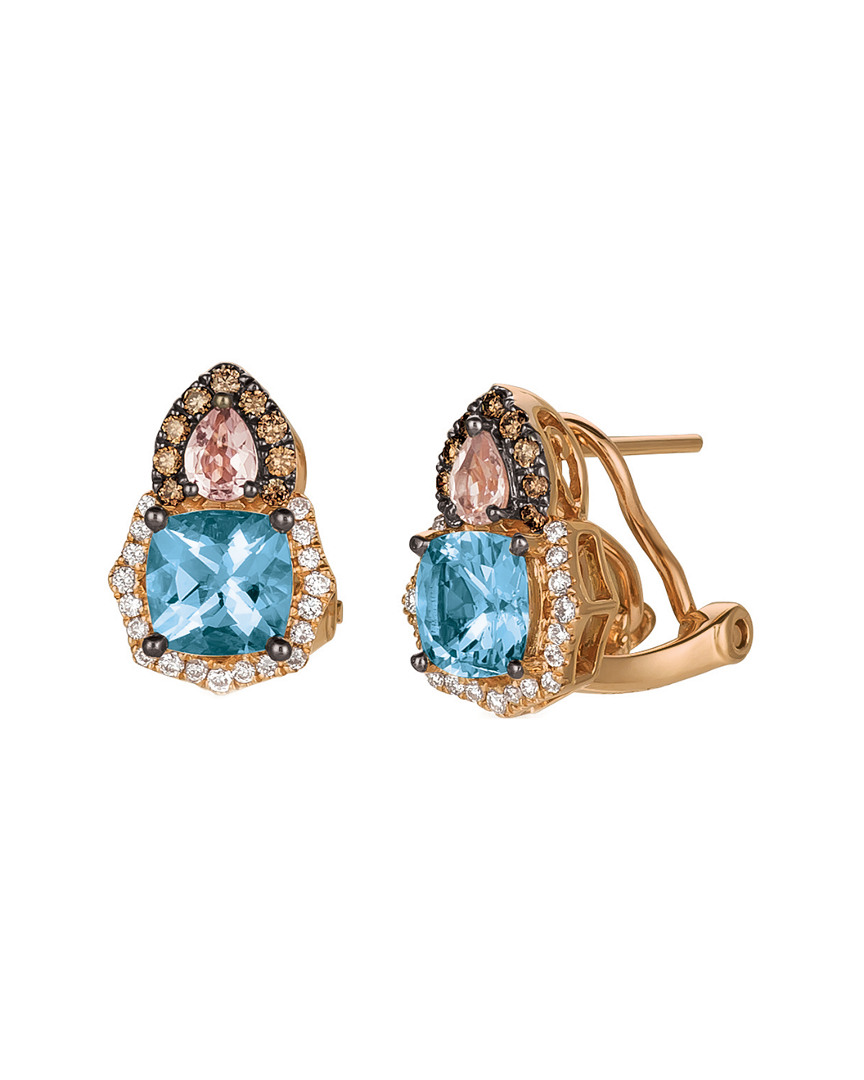 Le Vian 14k Rose Gold 2.06 Ct. Tw. Diamond & Gemstone Earrings