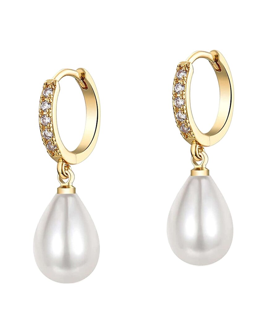Liv Oliver 18k 10-12mm Pearl Cz Essential Earrings