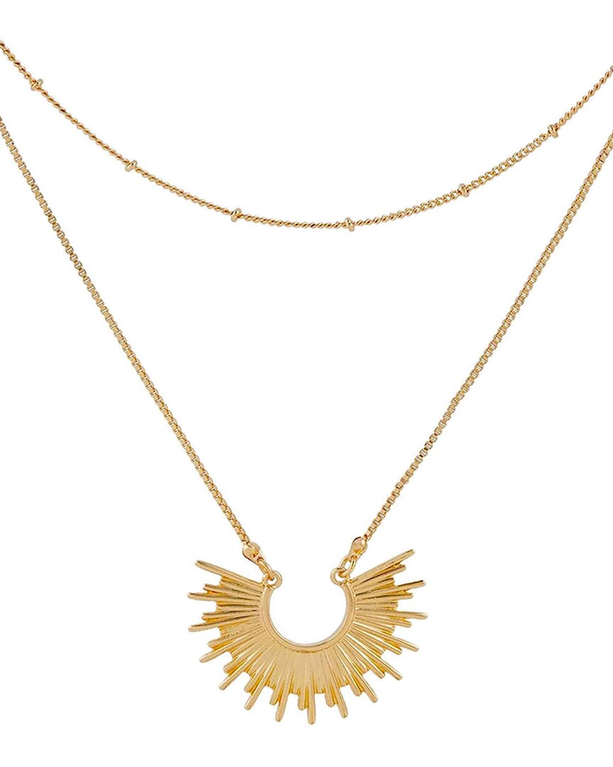 Liv Oliver 18k Sunburst Necklace