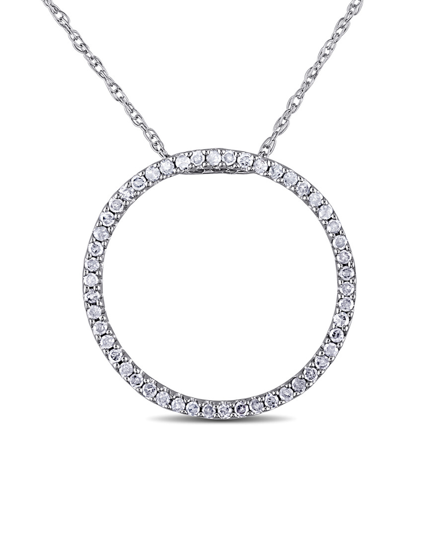 Rina Limor 10k 0.25 Ct. Tw. Diamond Circle Pendant