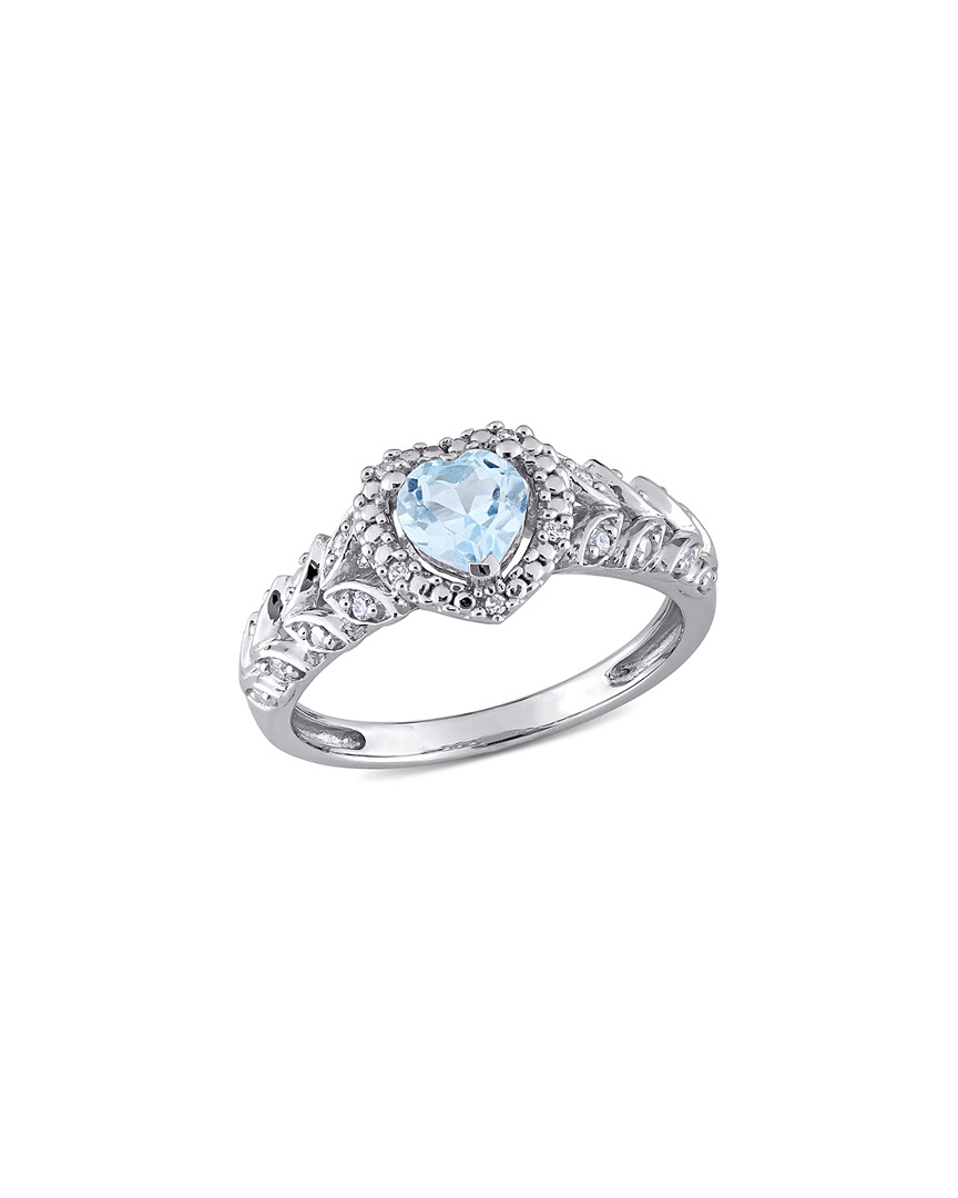 Rina Limor Dnu 0 Units Sold  10k 0.61 Ct. Tw. Diamond & Sky Blue Topaz Ring