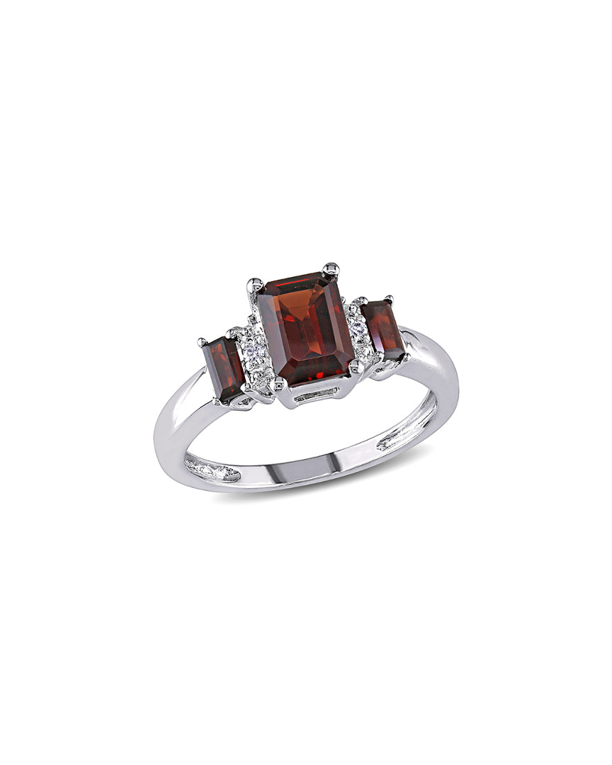 Rina Limor 10k 1.57 Ct. Tw. Diamond & Garnet Ring