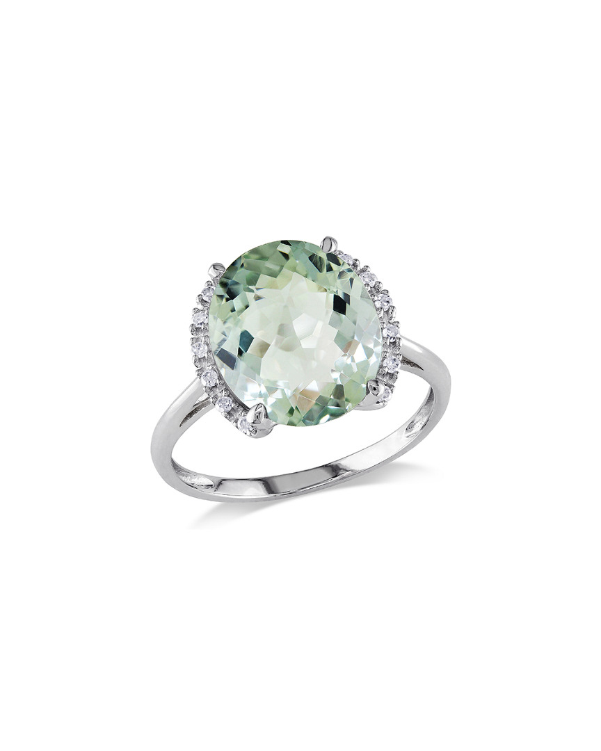 Rina Limor 10k 4.06 Ct. Tw. Diamond & Green Amethyst Ring