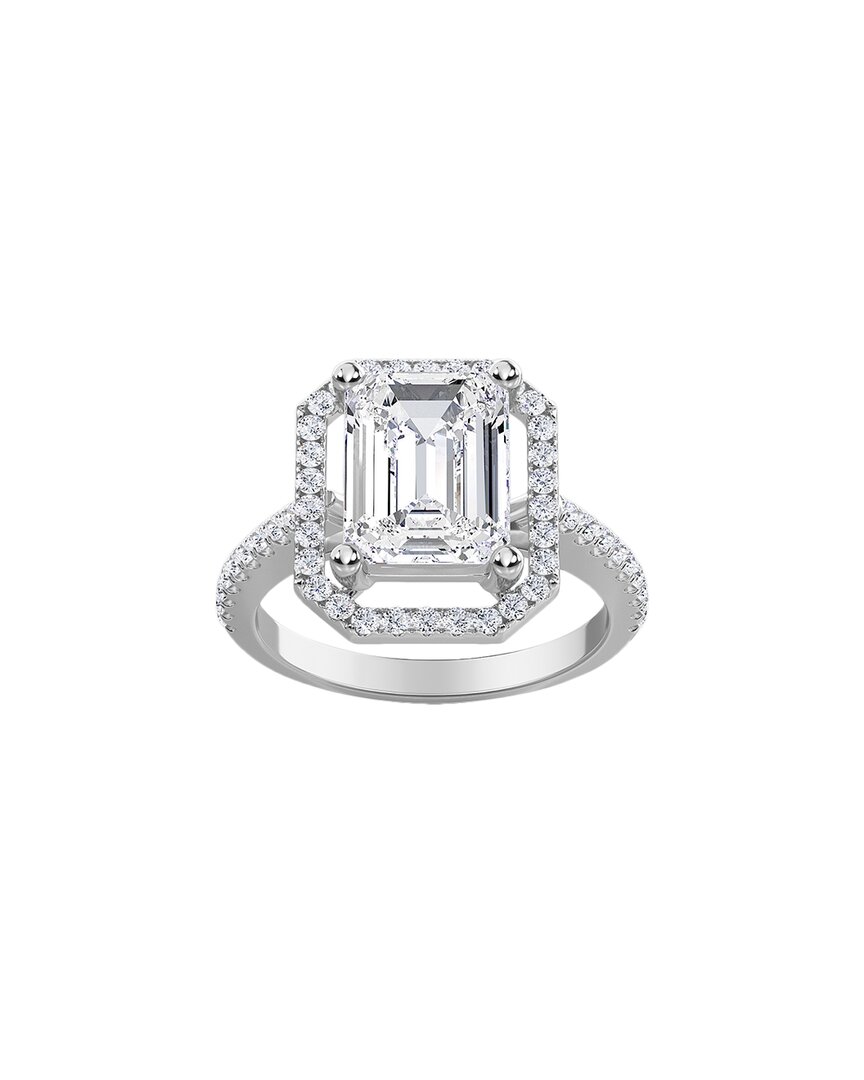 Diana M. Fine Jewelry 14k 1.37 Ct. Tw. Diamond Halo Half-eternity Ring In White