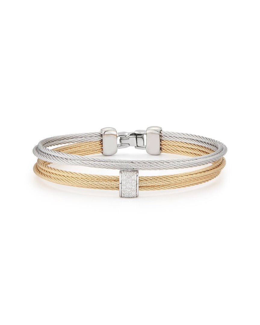 Alor Classique 18k 0.15 Ct. Tw. Diamond Bangle Bracelet In Multi
