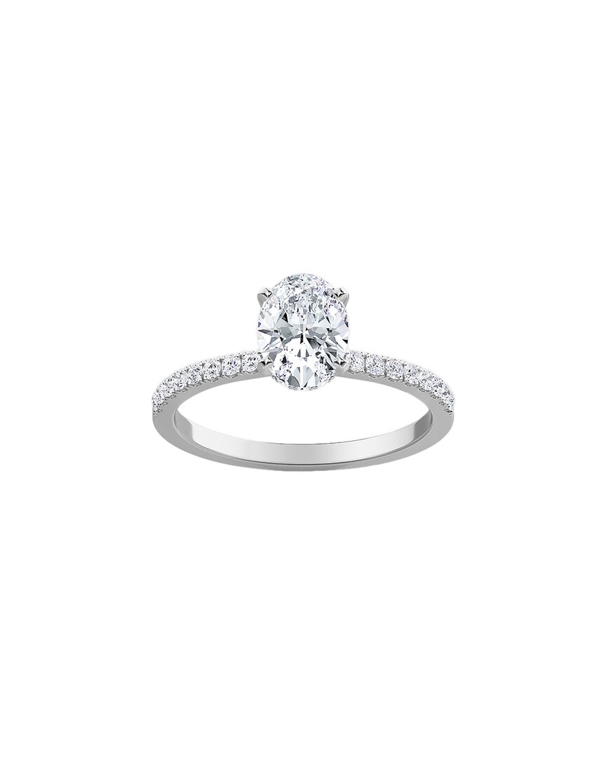 Diana M. Fine Jewelry 14k 1.26 Ct. Tw. Diamond Halo Half-eternity Ring In White