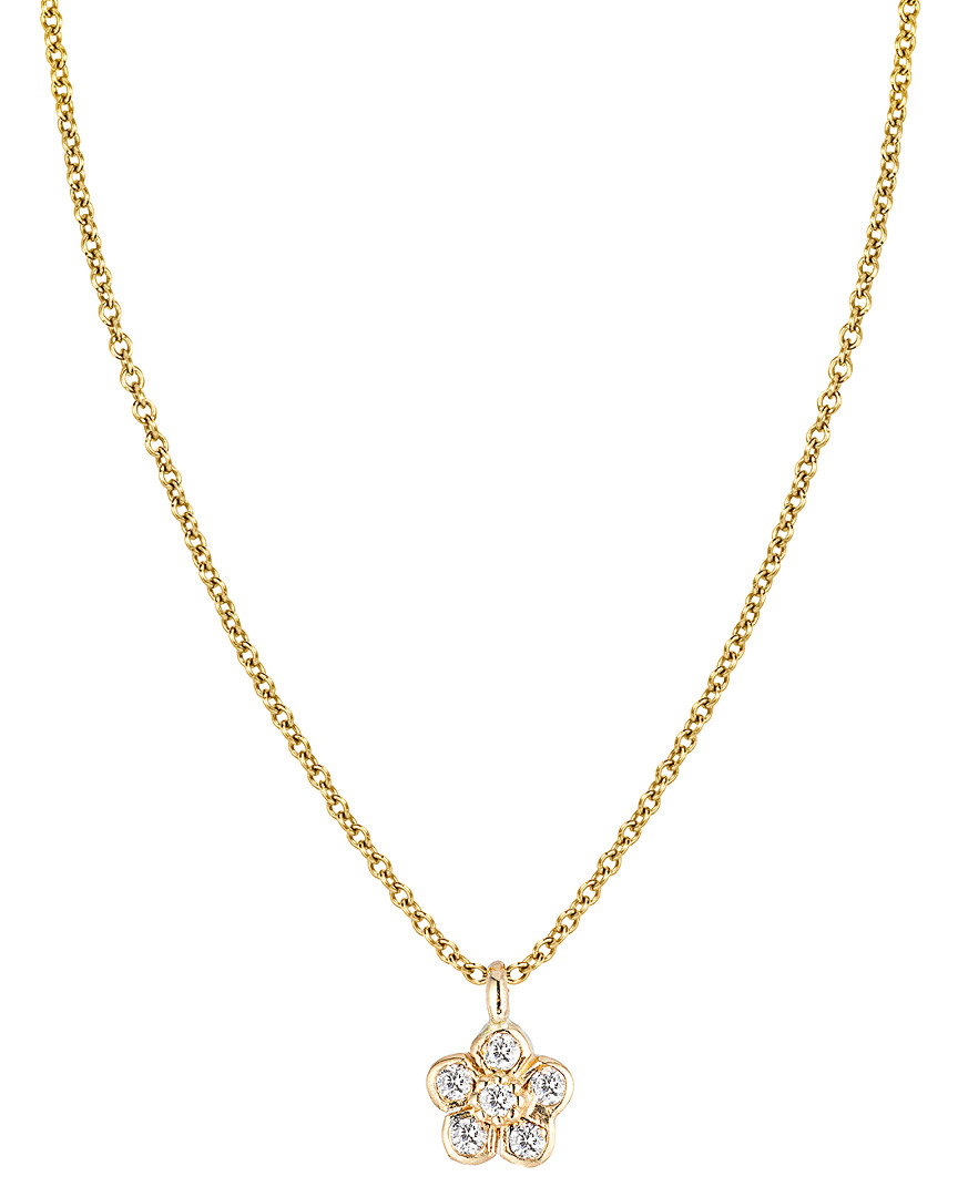 Ariana Rabbani 14k Diamond Flower Necklace