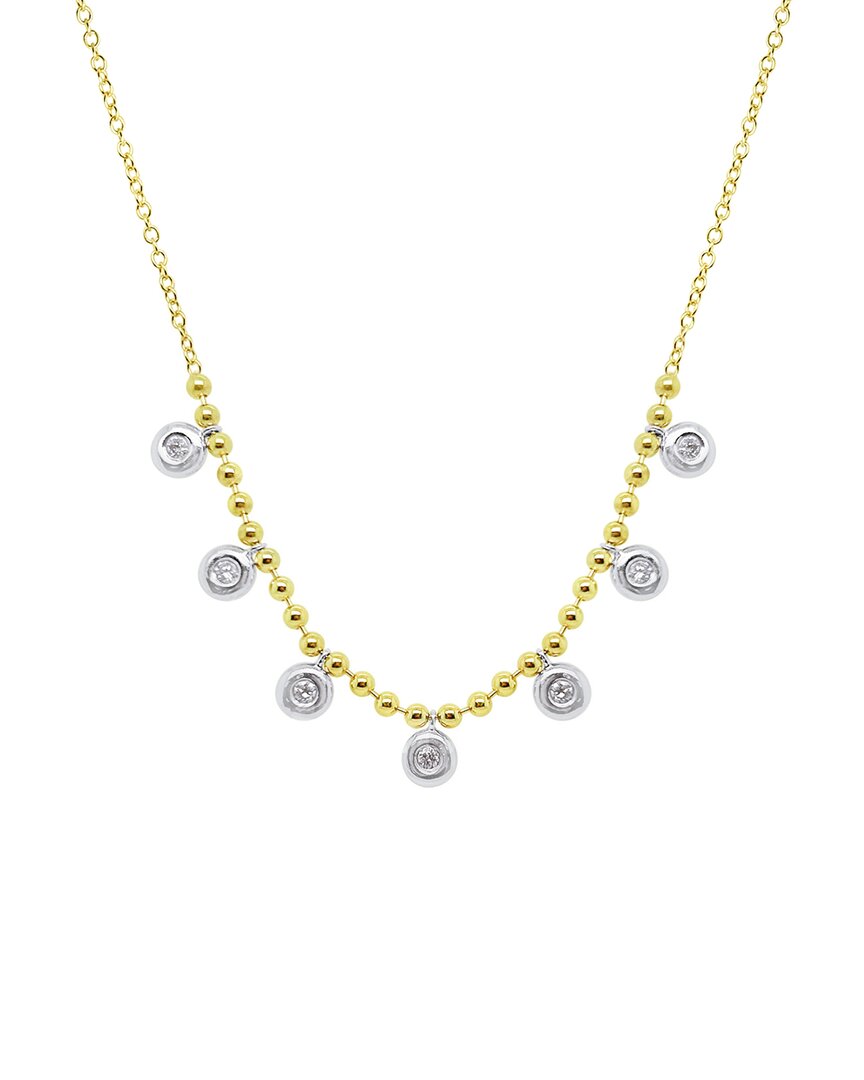 MEIRA T MEIRA T 14K 0.18 CT. TW. DIAMOND BALL CHAIN NECKLACE