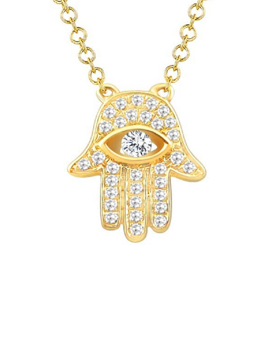 Sabrina Designs 14k 0.11 Ct. Tw. Diamond Hamsa Necklace
