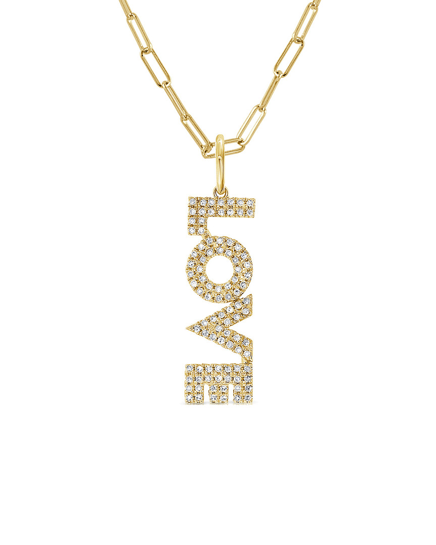 Sabrina Designs 14k 0.31 Ct. Tw. Diamond Love Necklace In Gold