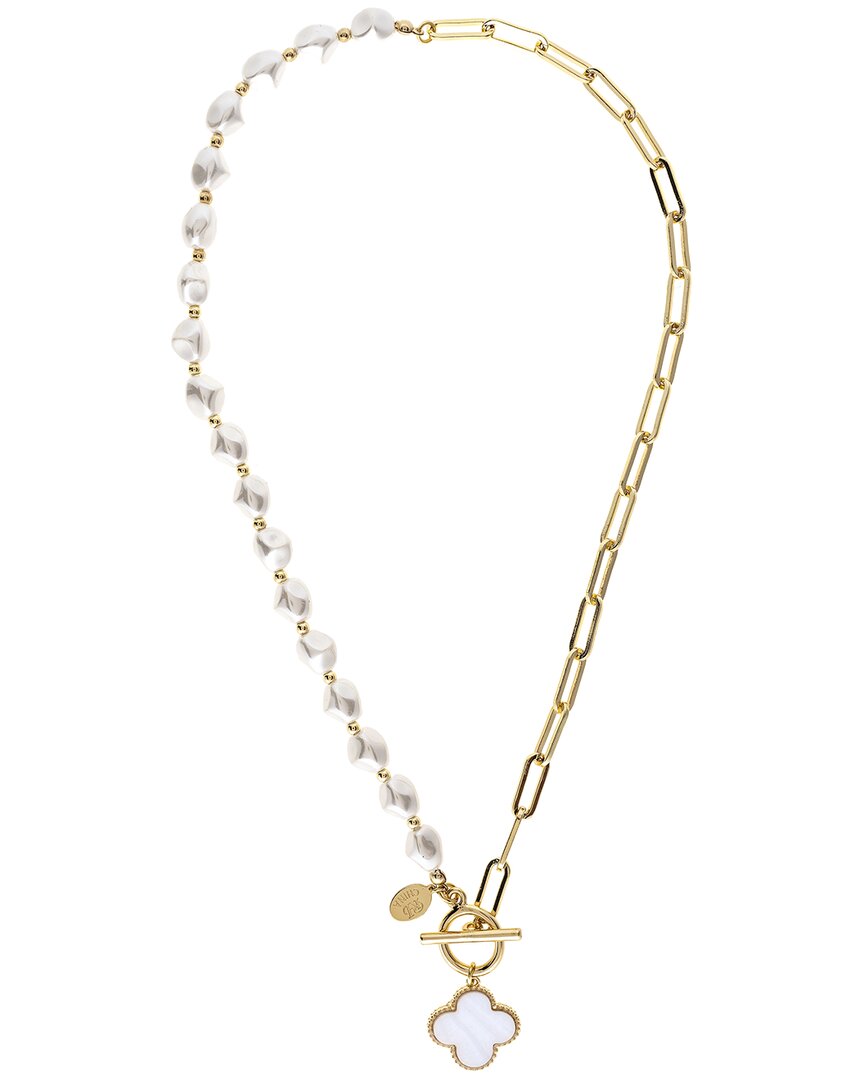 Rivka Friedman 18k Plated Pearl Necklace