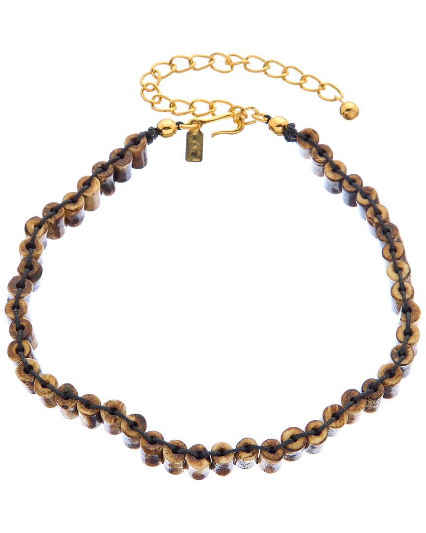 Kenneth Jay Lane Choker Necklace In Brown