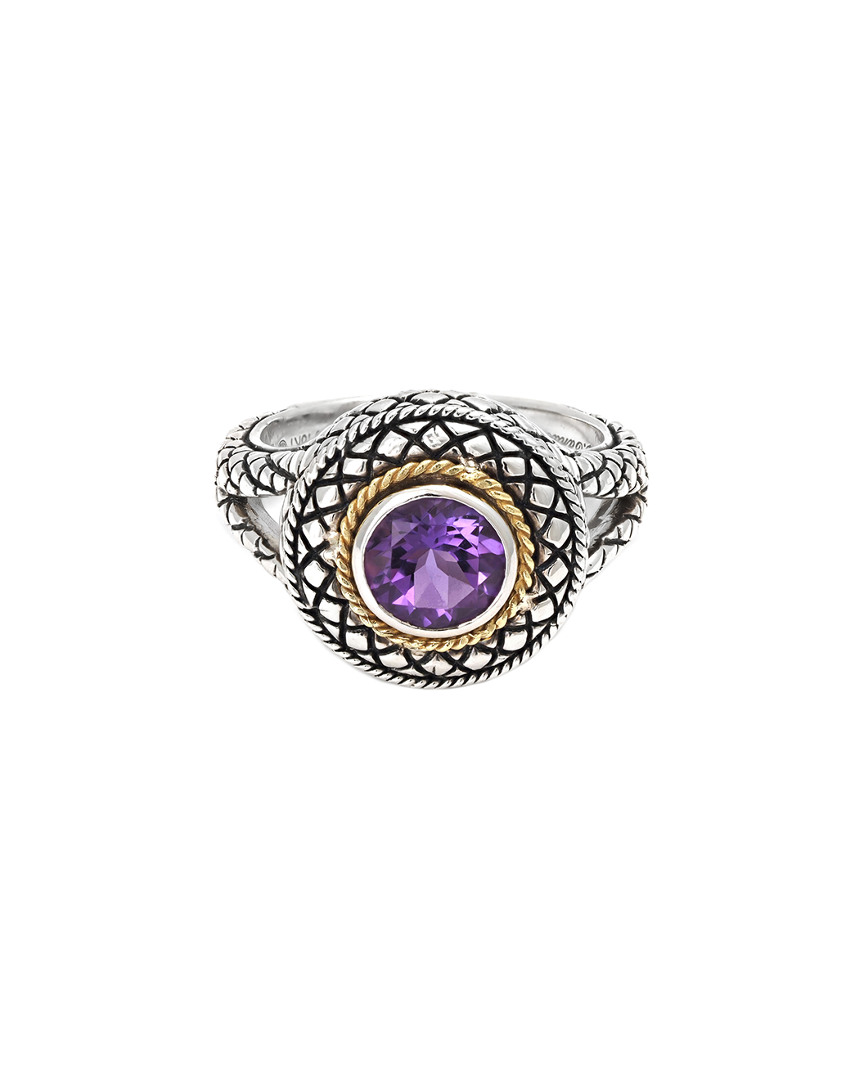 Andrea Candela Pavo Real 18k & Silver Ct. Tw. Amethyst Ring
